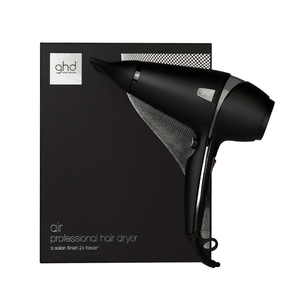 GHD Black Hair Dryer with TWO Attachments In EUC